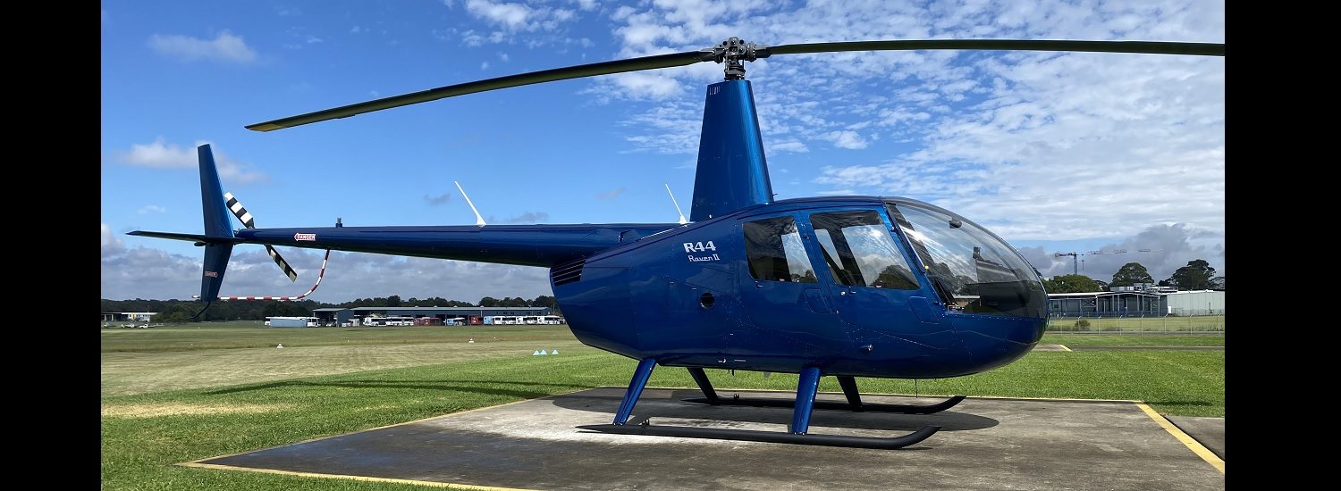 Blue R44 RII (1500 x 550) | Leaders in Helicopter Sales and Service - Heliflite