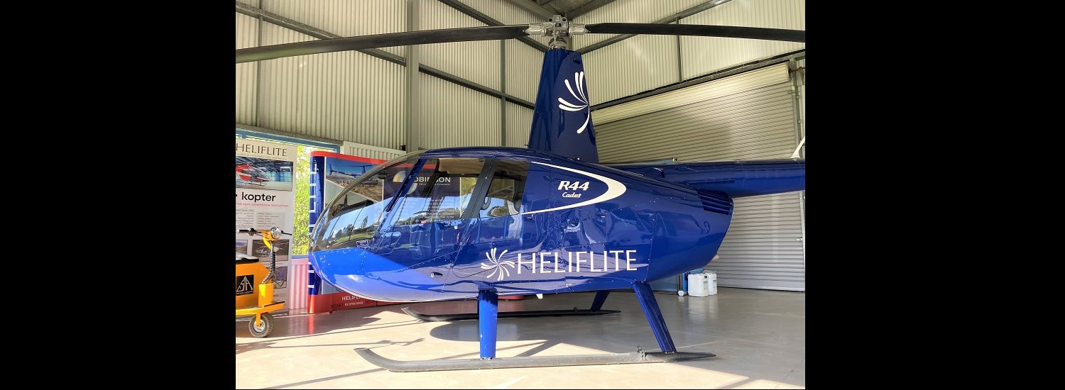 Cadet - Blue with White Trim - 1500 x 550 | Leaders in Helicopter Sales and Service - Heliflite